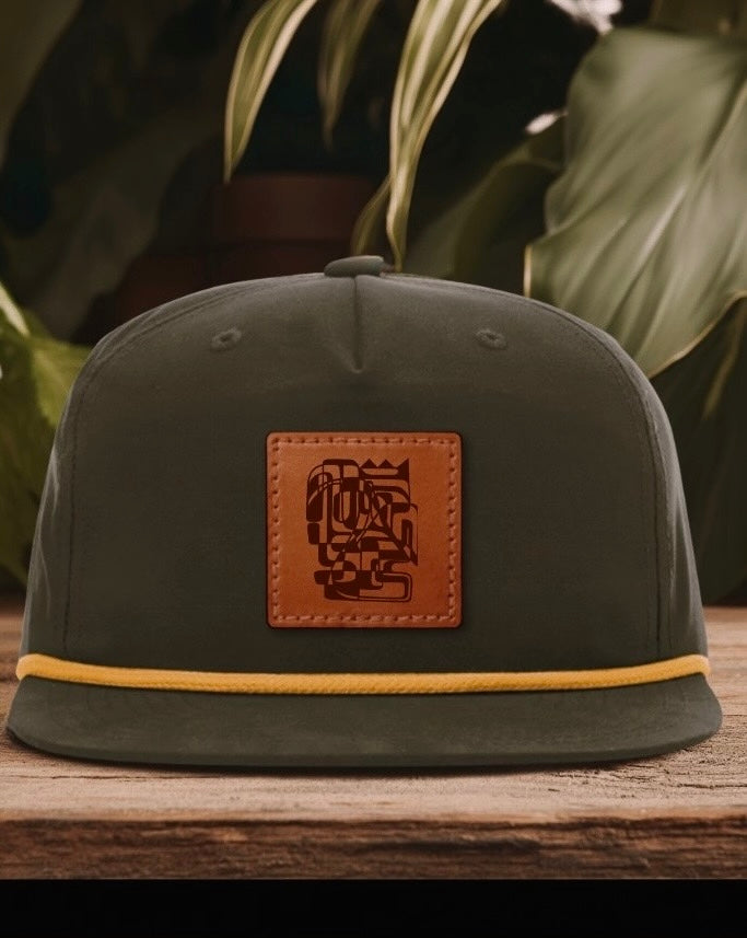 Leather Patch Rope Hat
