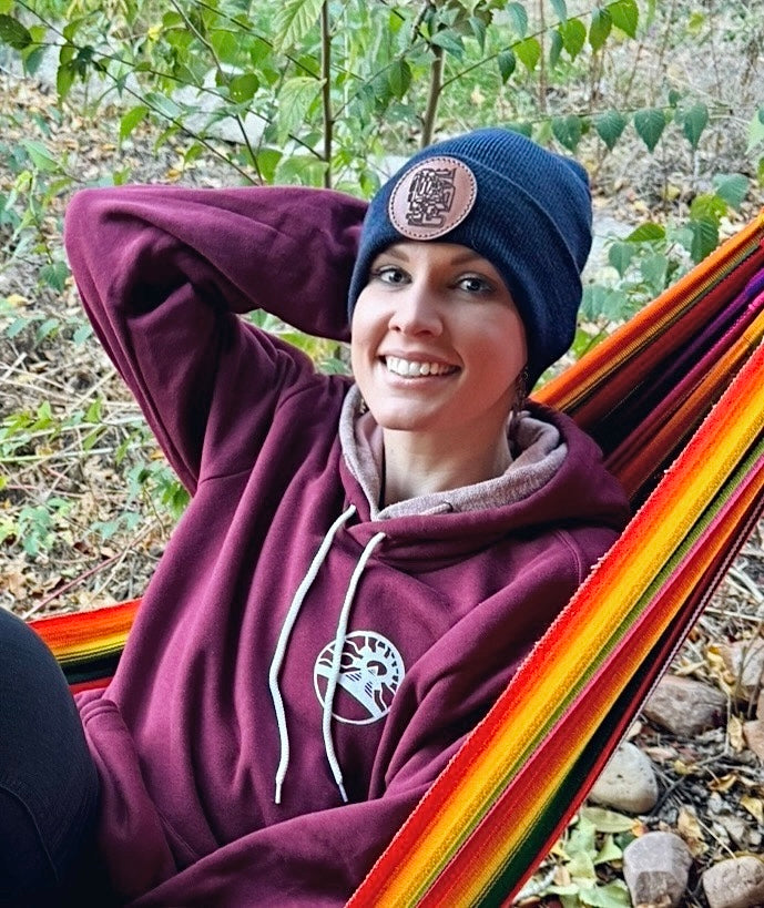 Leather Patch Beanie