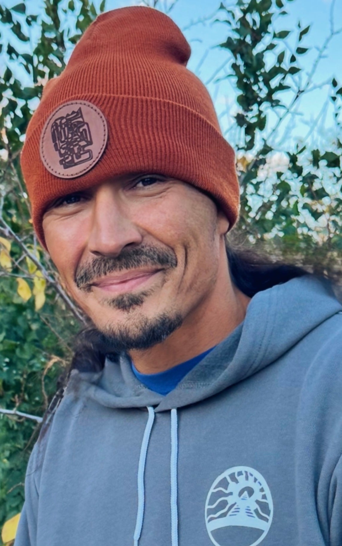 Leather Patch Beanie