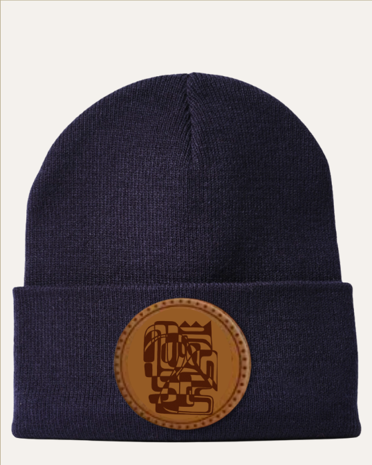 Leather Patch Beanie
