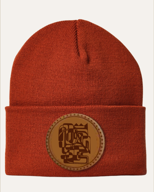 Leather Patch Beanie